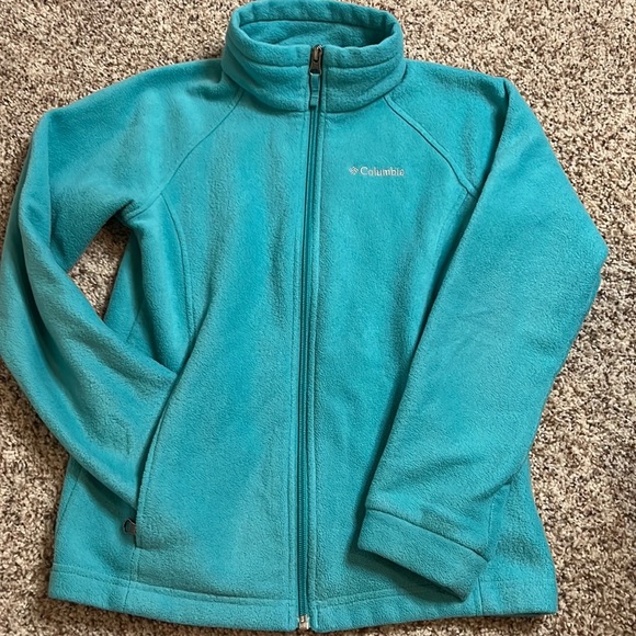 Columbia Bright Blue Fleece Jacket - Picture 1 of 8